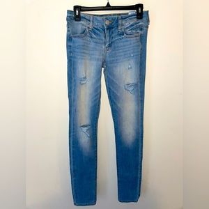 AE Super Stretch Jean Jegging Distressed Tall
